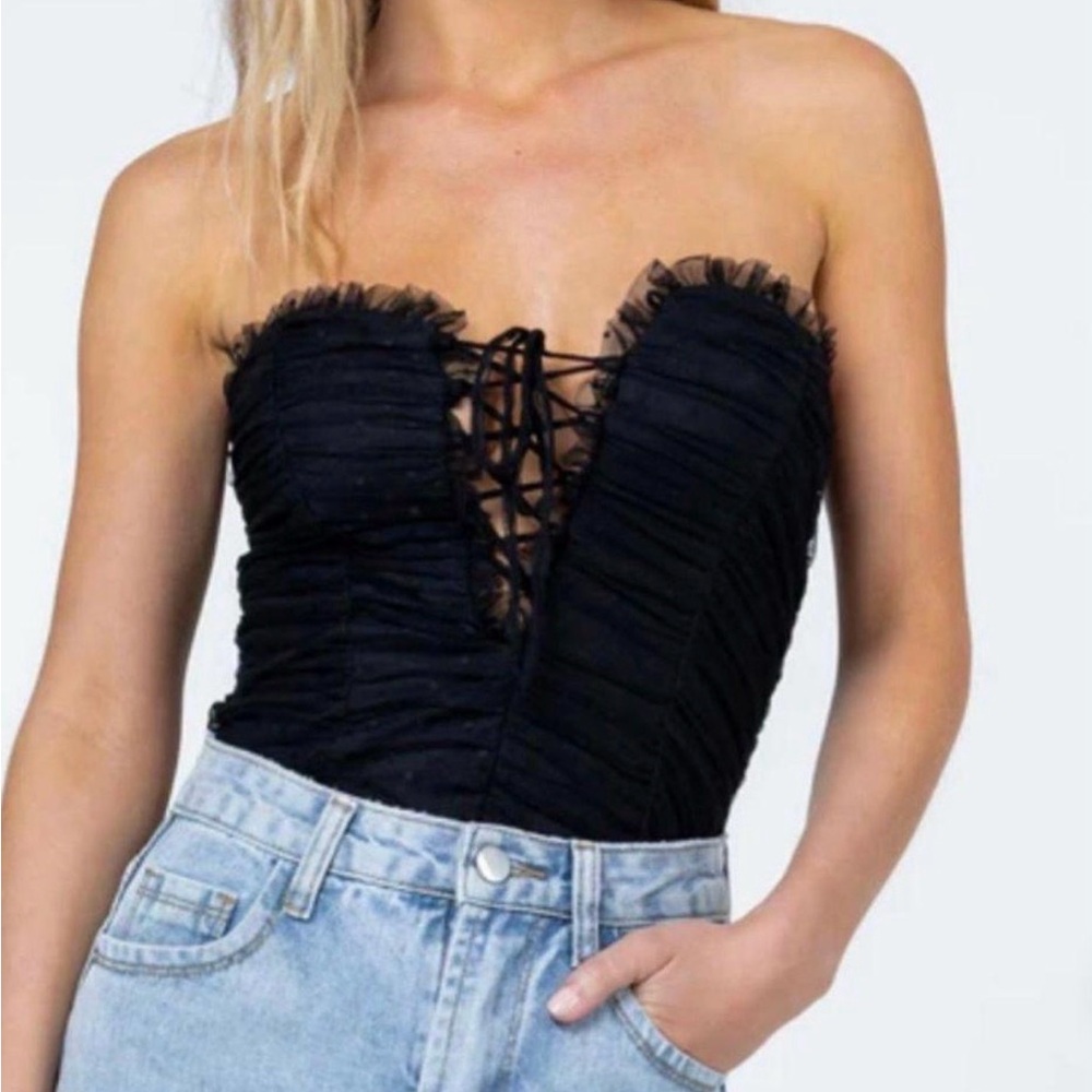 Princess Polly Elysia Black Bodysuit